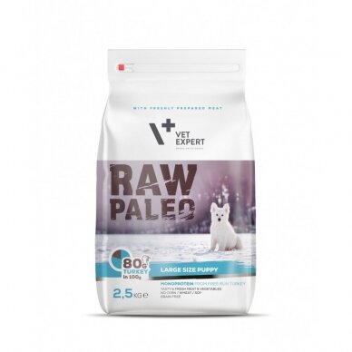 Raw Paleo Large Size Puppy sausas maistas jauniems didelių veislių šuniukams (prenumerata)