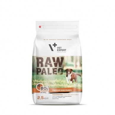 Raw Paleo Medium Size Puppy sausas maistas jauniems vidutinių veislių šuniukams (prenumerata)